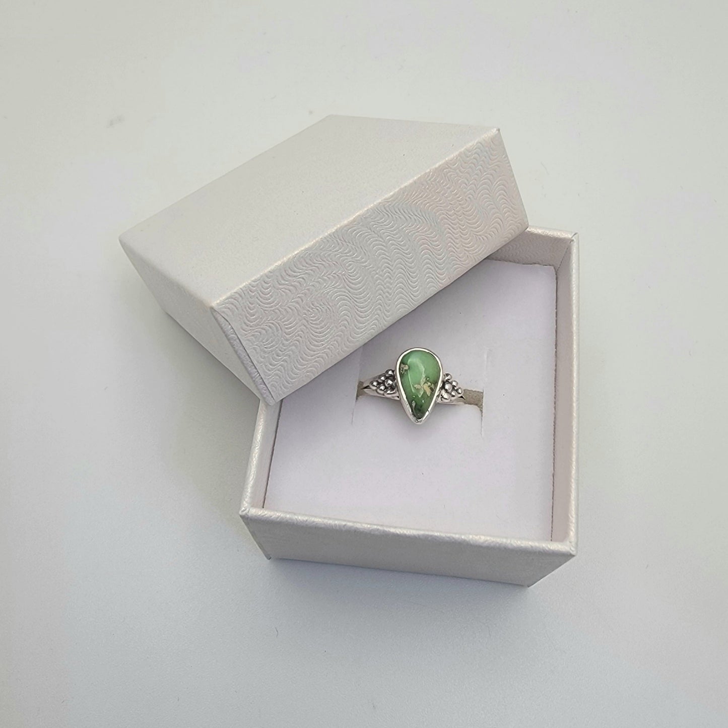 Sterling Silver Sonoran Mountain Turquoise Ring – Size 5, 2 mm Band