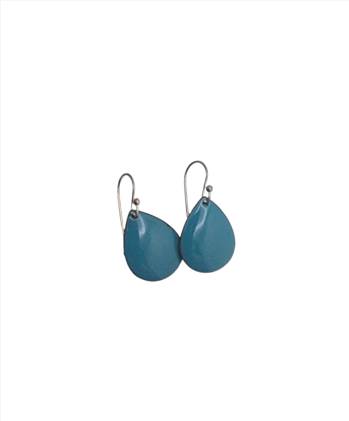 Teardrop Solid Color Enameled Earrings