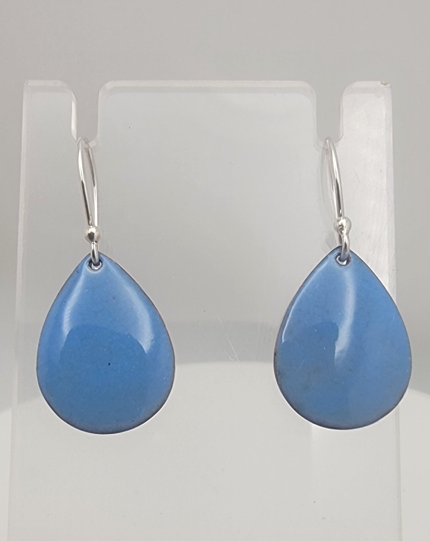 Teardrop Solid Color Enameled Earrings