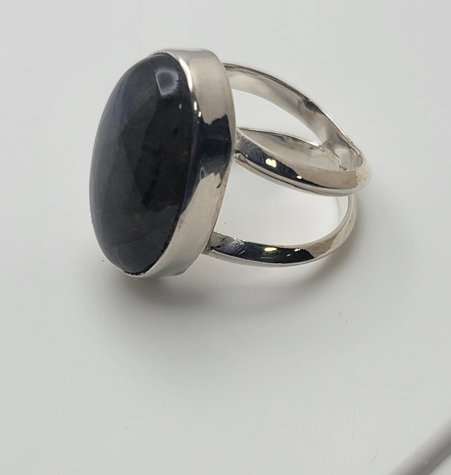 Labradorite Ring 925 Sterling Silver Statement Ring