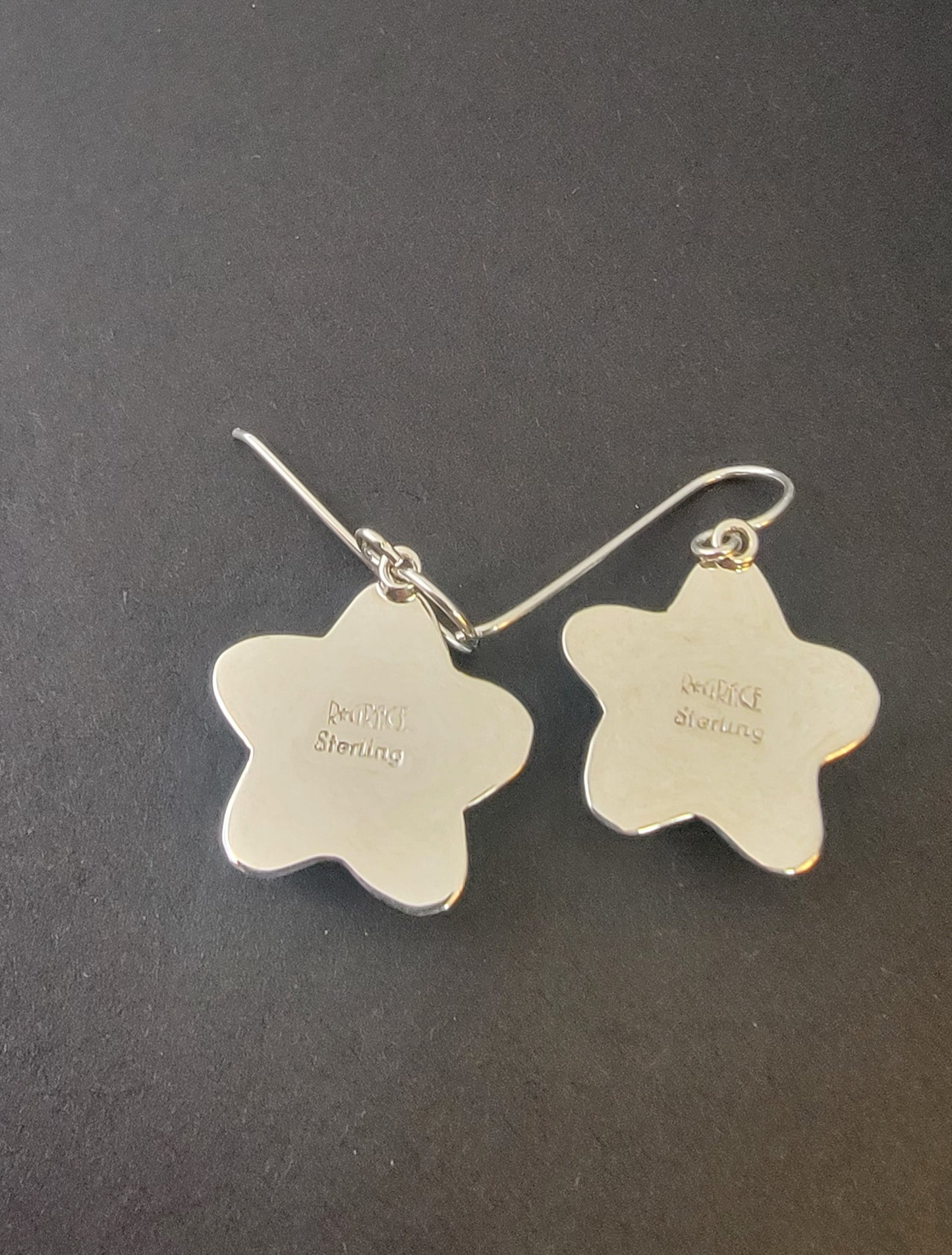 Native American Handcrafted Turquoise Star Earrings – Sterling Silver