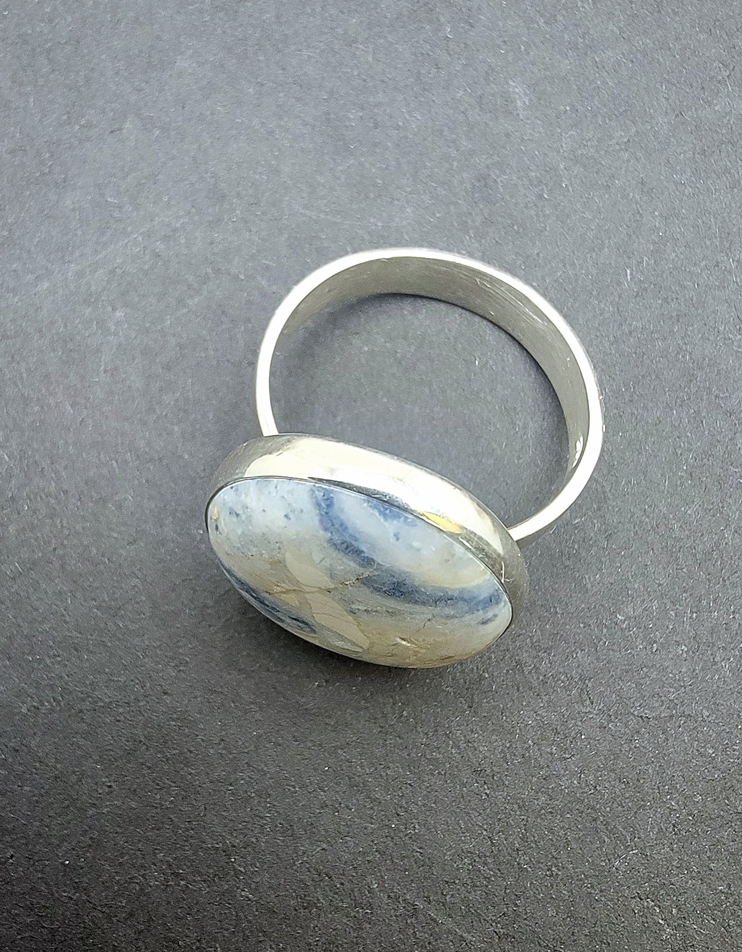 Sterling Silver Scheelite Statement Ring (Size 10)