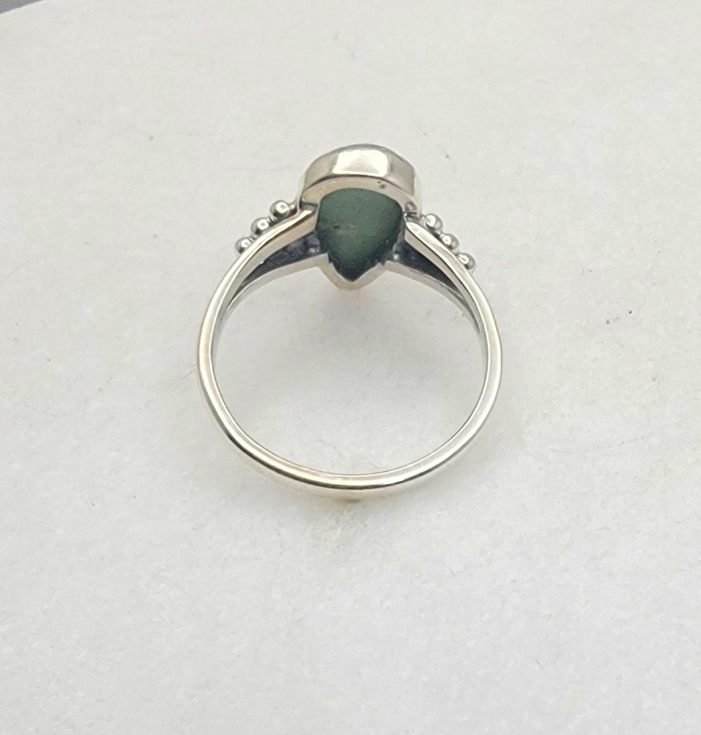 Sterling Silver Sonoran Mountain Turquoise Ring – Size 5, 2 mm Band