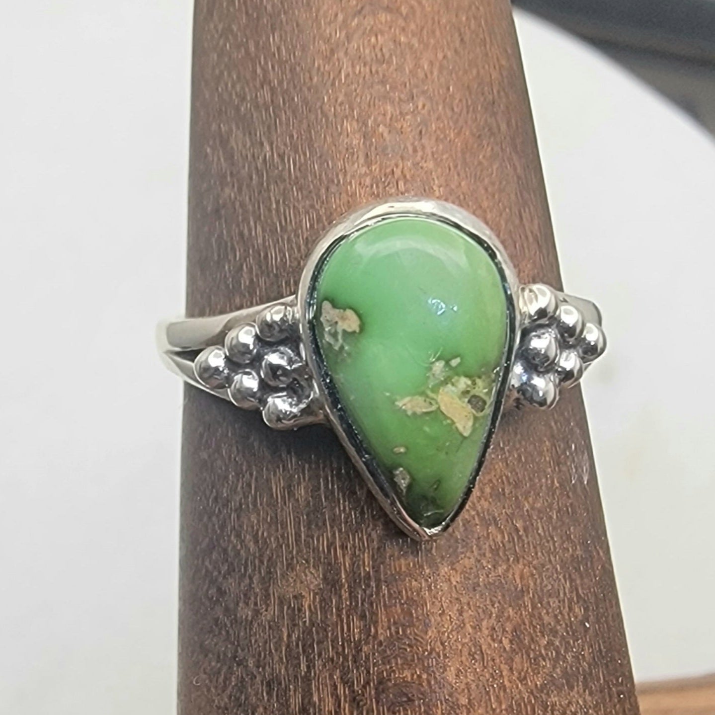 Sterling Silver Sonoran Mountain Turquoise Ring – Size 5, 2 mm Band