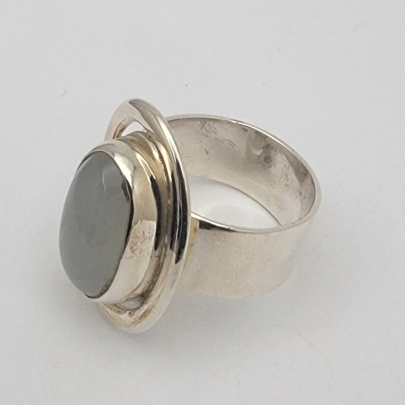 Moonstone Ring in Sterling Silver Setting