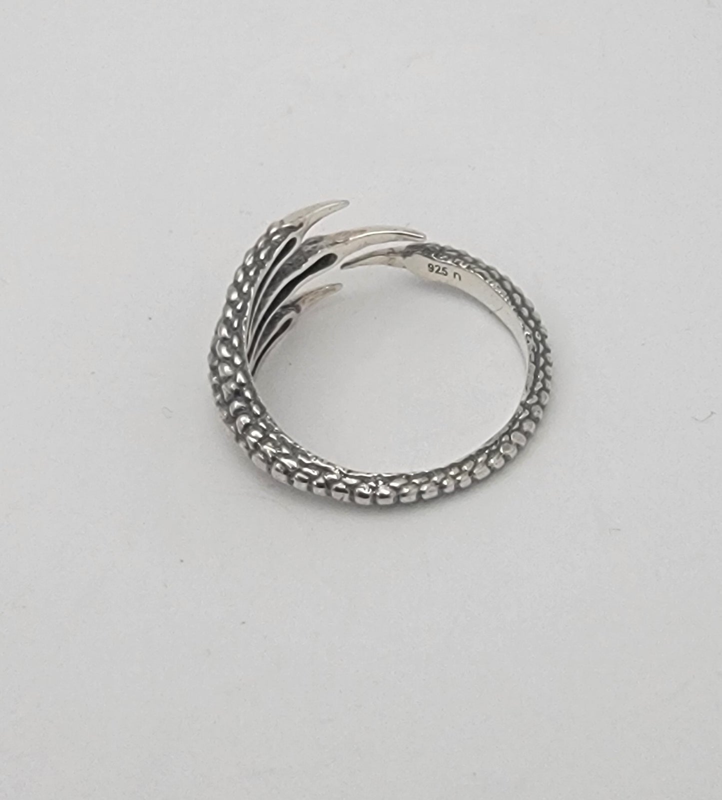 925 Sterling Silver Dragon Claw Ring Size 7